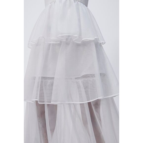 NWT SIMKHAI BENTON TULLE PLISSE MIDI DRESS $795 - Picture 3 of 13